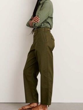 Alex Mill Olive Green Straight-Leg Chinos